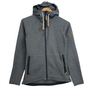 Fjallraven Ovik Fleece Hoodie Womens XXS Grey Full Zip Knit Jacket 89516 G-1000